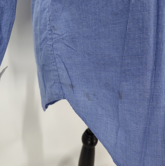 Lauren Ralph Lauren Blue and White Button Down Shirt Women's Size 4 - Picture 3 of 11